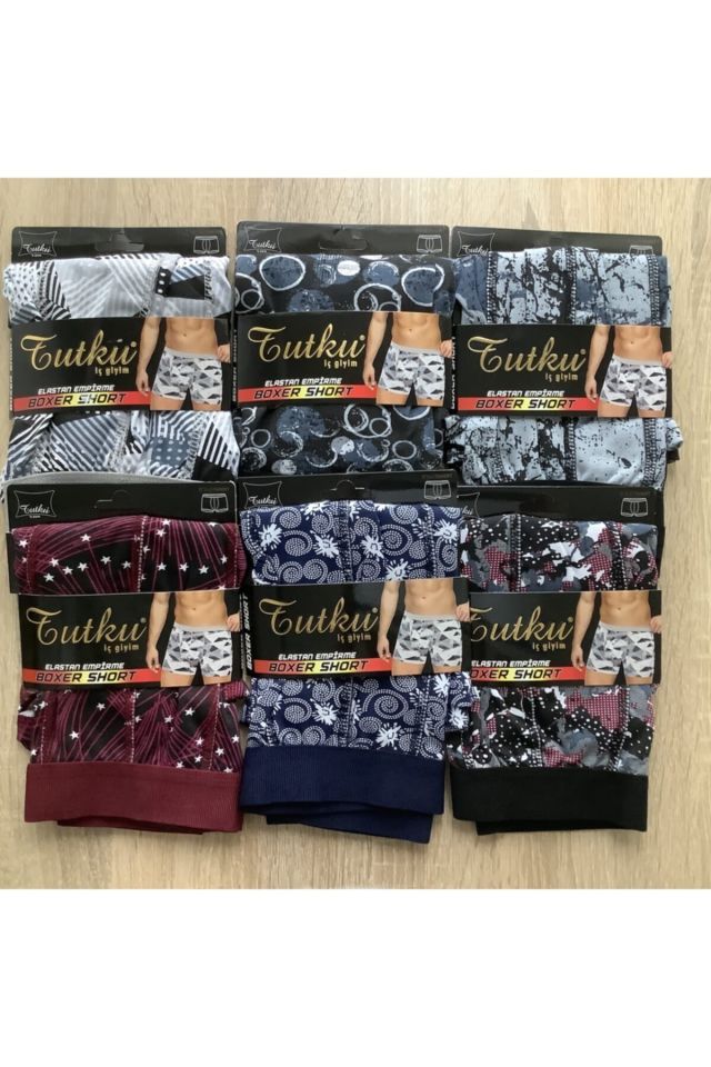 Erkek Elastan Empirme Spor Boxer 6 Adet