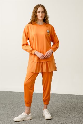 Ghisa Şifon Detaylı Sweat Shirt Pantolon Takımı MANGO