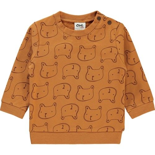 Baby Boy Sweatshirt 6-18 Months Copper Color