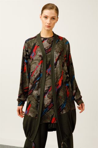 Ghisa 3-Piece Oversize Suit KHAKI PATTERNED