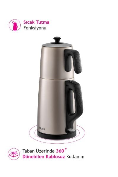 AL 795 D Inox Beige Tea Maker