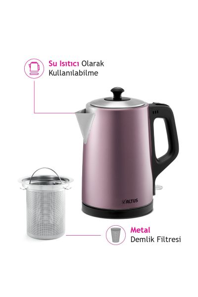 Altus E AL 795 P Inox Pembe Çay Makinesi