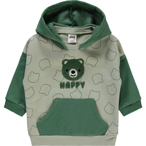Baby Boy Hoodie 6-18 Months Khaki
