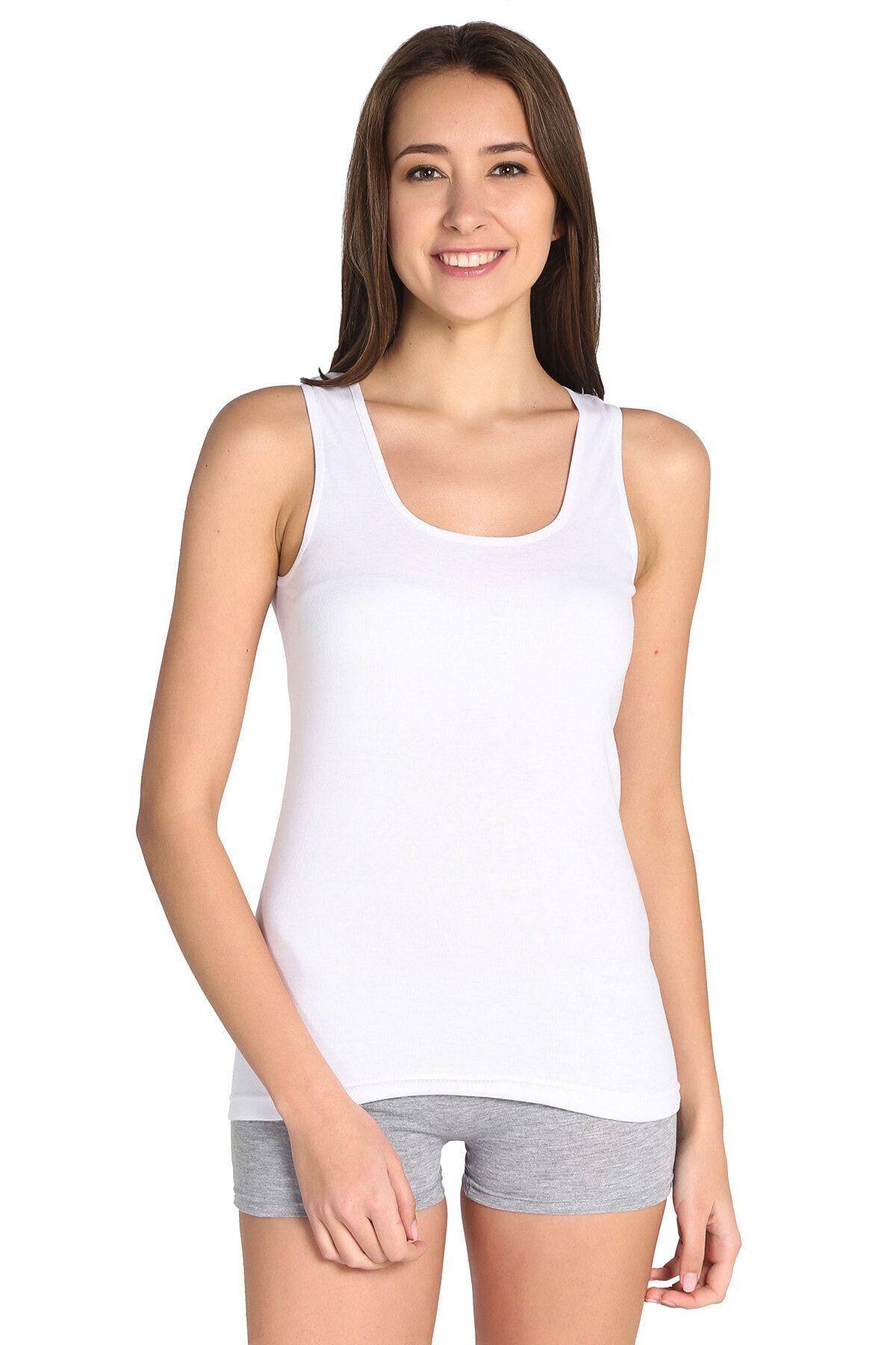Women's White 3-Pack Singlet
