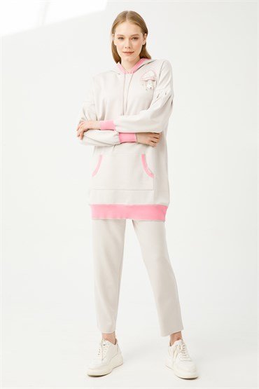 Hooded Tunic Pants Set TAŞ