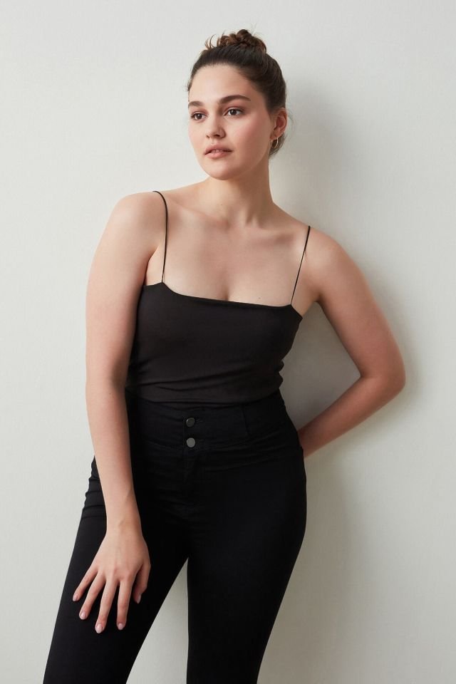 Siyah New Cami Atlet