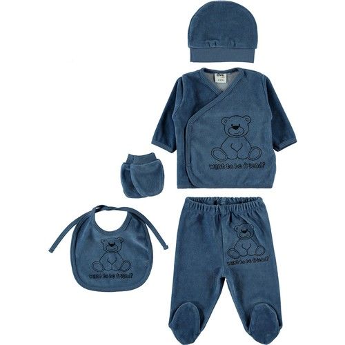 Baby Fives Underwear Set 0-1 Month Indigo