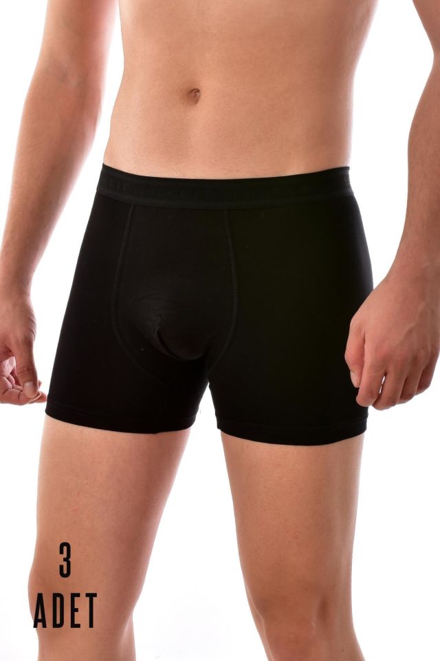 Men's Black 3 Pieces Elite Modal Elasthan Boxer