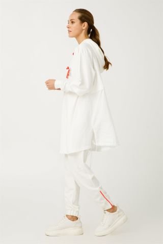 Ghisa Print Detailed Tunic Trousers Set EKRU