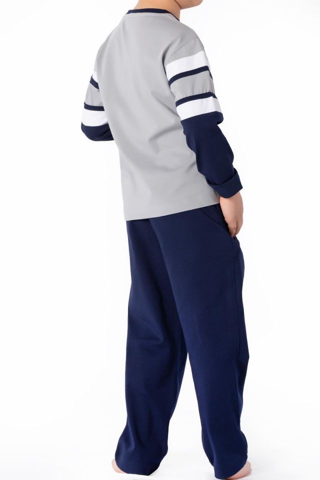 Erkek Çocuk Gri Pijama Takımı