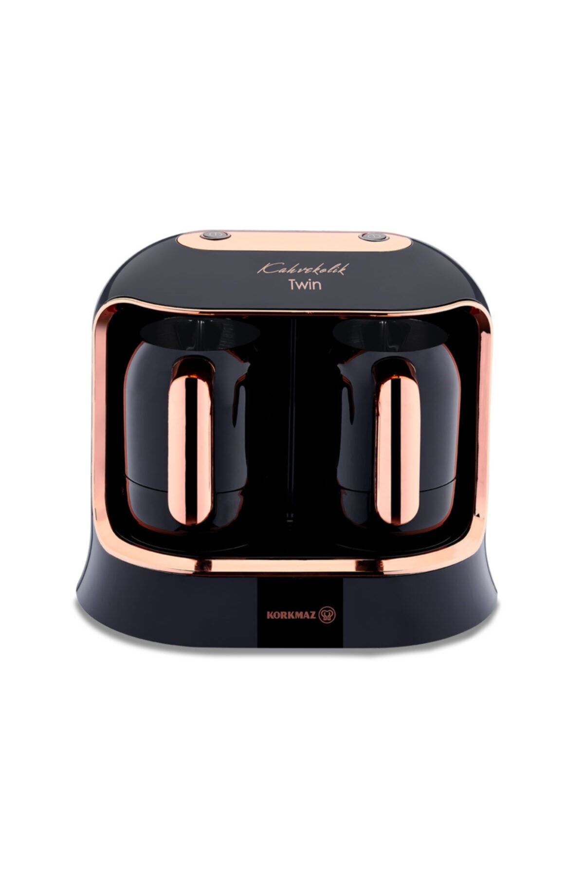 KORKMAZ Kahvekolik Deluxe Twin Siyah/rosagold Kahve Makinesi