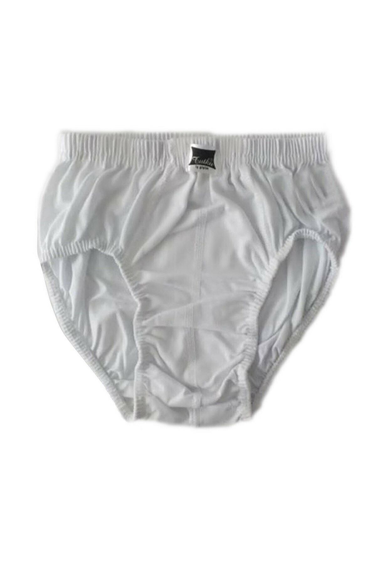 Boy 6 Pack White Kom Slip Briefs White 100% Cotton