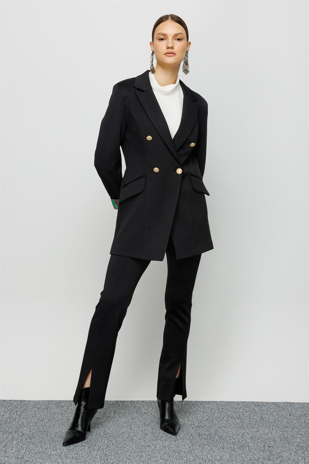 Ghisa Jacket Pants Set BLACK