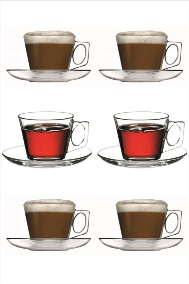 6'lı Vela 80 Cc Cam Espresso Kahve Fincanı Seti Küçük Boy Türk Kahvesi Boyutundadır