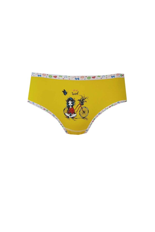 Underwear 12 Pieces Girls Printed Colored Panties Lycra Slip
