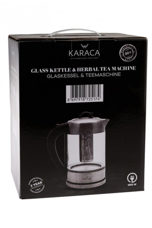 Kettle Glass with Led Lights Herbal Tea Maker / Kettle İnox 2202