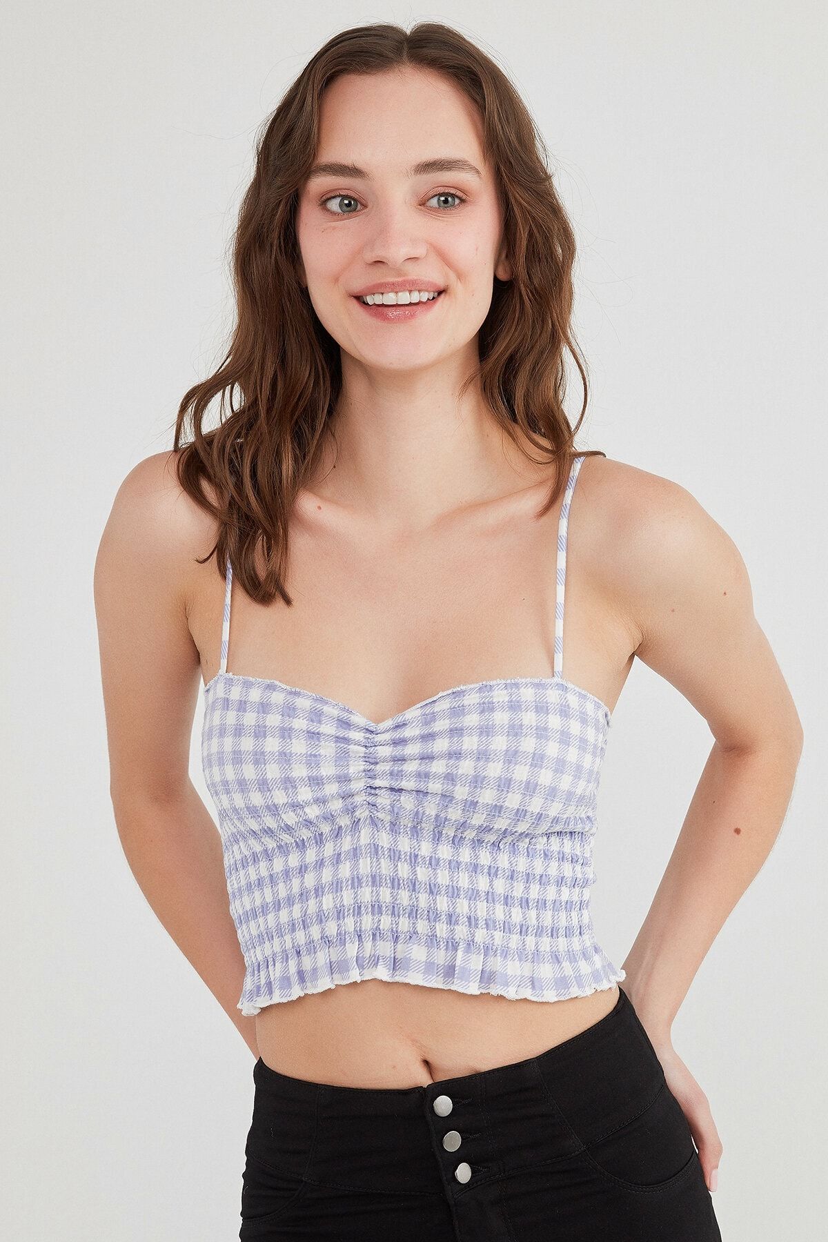 Smocked Gingham Atlet