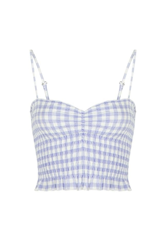 Smocked Gingham Singlet