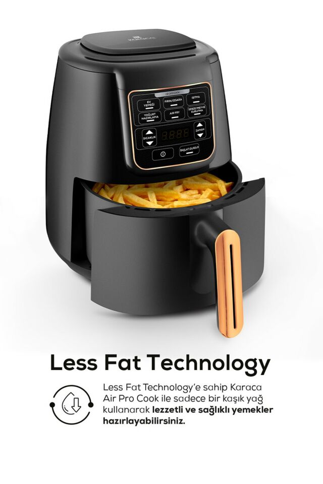 Air Pro Cook Xl 2 in 1 Konuşan Airfryer Black Cooper