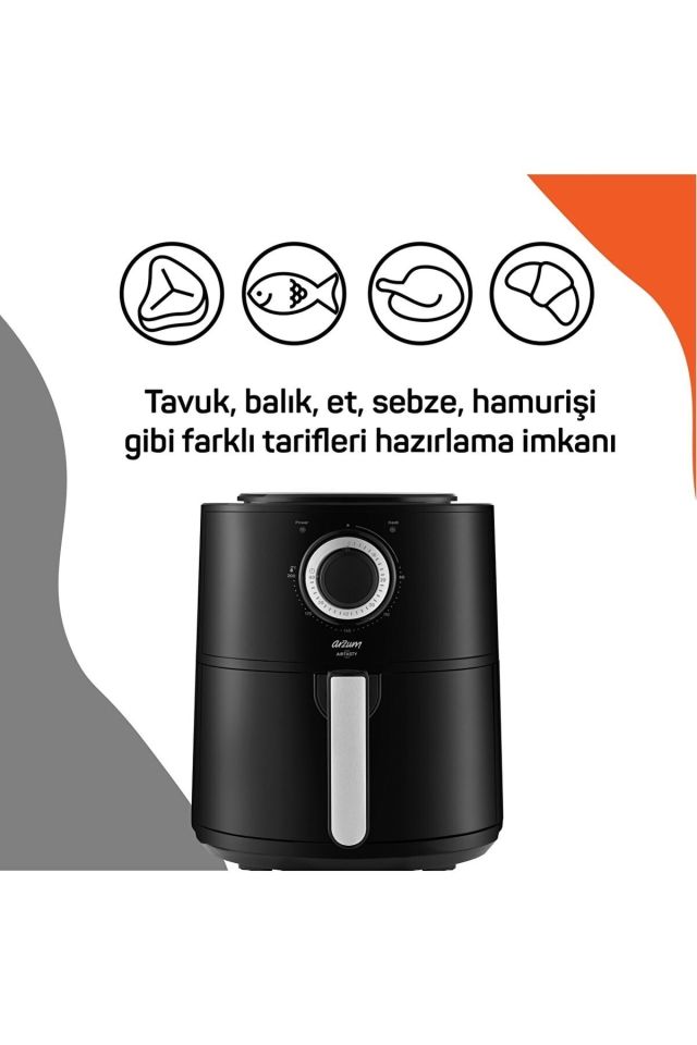 Airtasty Air Fryer Hot Air Fryer - Silver