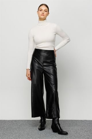 Ghisa Leather Pants BLACK
