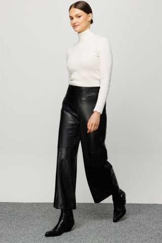 Ghisa Leather Pants BLACK