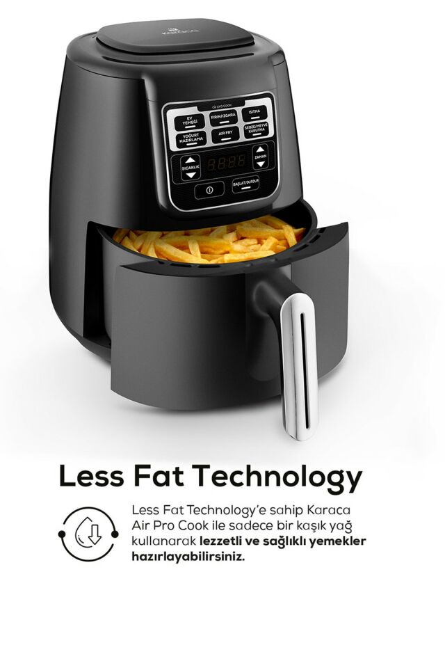 Air Pro Cook Xl 2 İn 1 Konuşan Airfryer Black Chrome