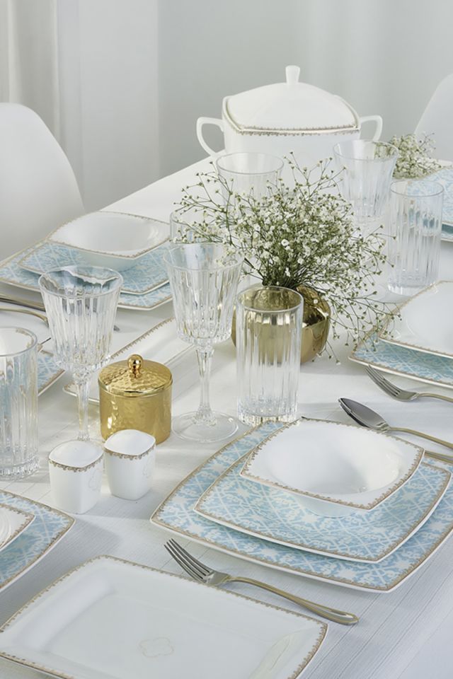 Karaca Home Fine Pearl Contour 62 Pieces 12 Person Dinnerware