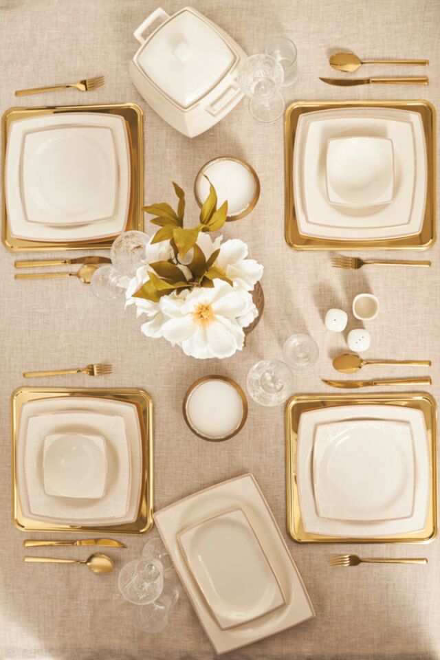 Karaca Home Raisa Cream 60 Parça 12 Kişilik Porselen Yemek Takımı