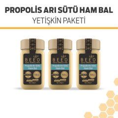 Propolis Arı Sütü Ham Bal  Yetişkin Paketi