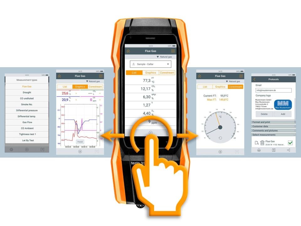 Testo 300 Set 1 - Yazıcılı Baca Gazı Analiz Cihazı