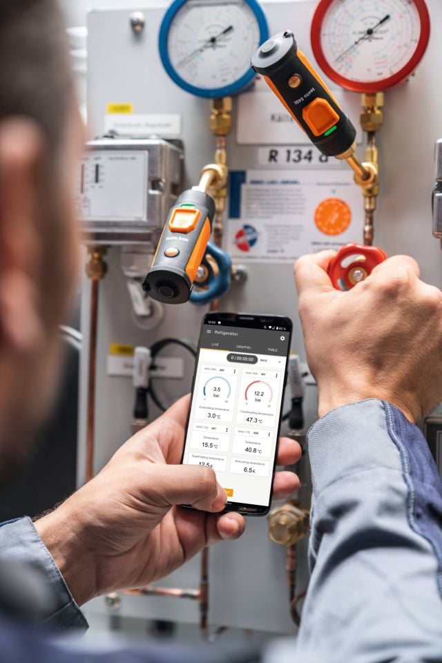 Testo 549i - Akıllı Telefon Ile Yönetilebilen Yüksek Basınç Ölçüm Cihazı