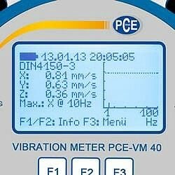 PCE VM 40C Vibrasyon Ölçüm Cihazı (Bina, Köprü ve Kuleler İçin)