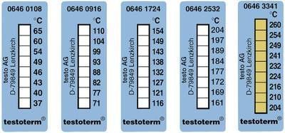Testoterm (+116 … +154 °C) Sıcaklık Etiketi