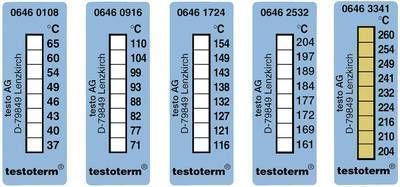 Testoterm (+204 … +260 °C) Sıcaklık Etiketi