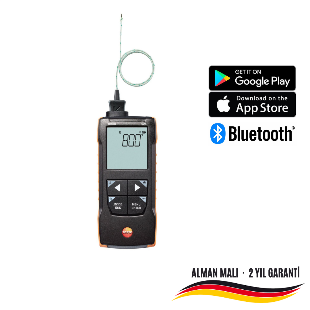 Testo 925 App Bağlantılı TC-K Tip Sıcaklık Ölçer