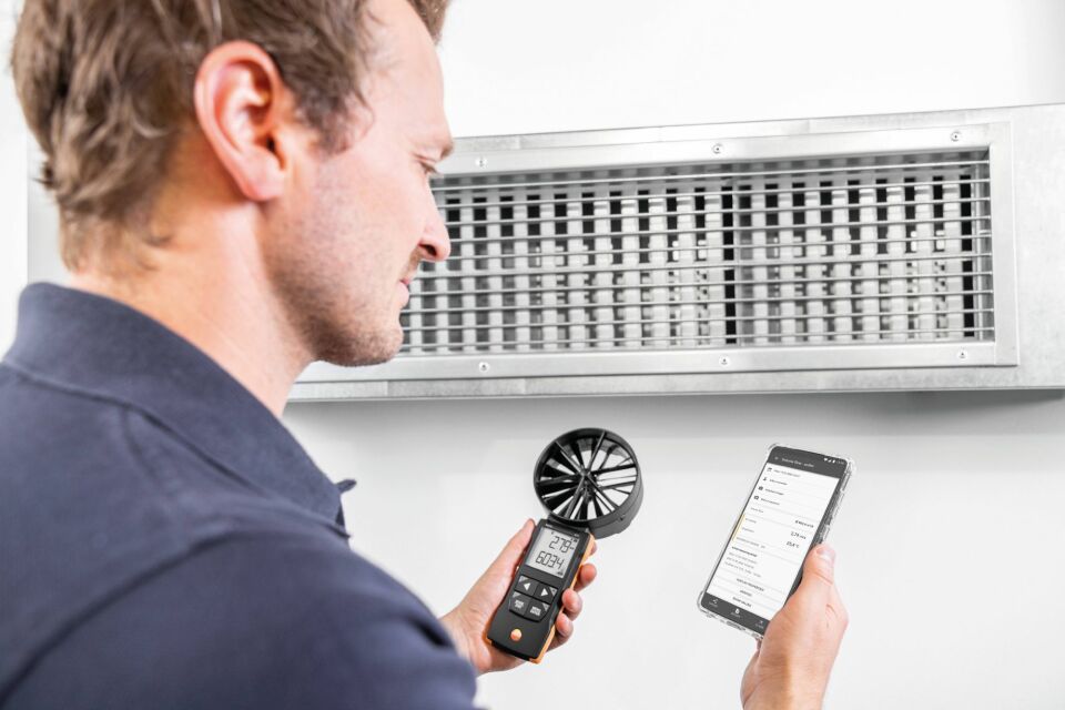 Testo 417 App Bağlantılı 100mm Pervane Anemometre