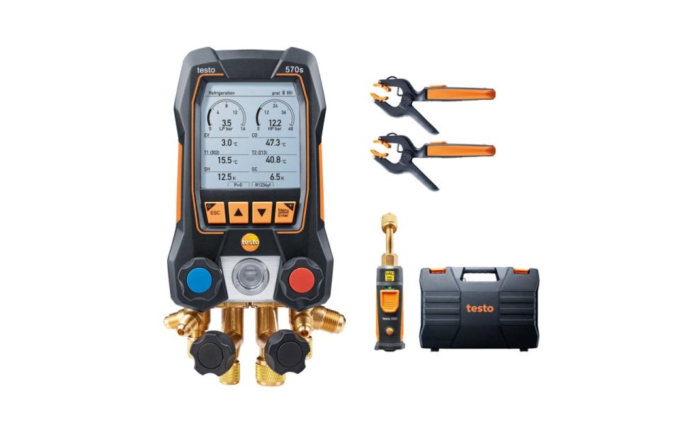 Testo 570s Dijital Manifold-Akıllı Vakum Seti