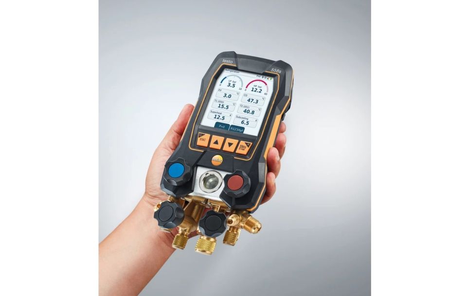 testo 558s - 4 Yollu Valf Bloğu ve Sezgisel Dokunmatik Ekranlı Dijital Manifold