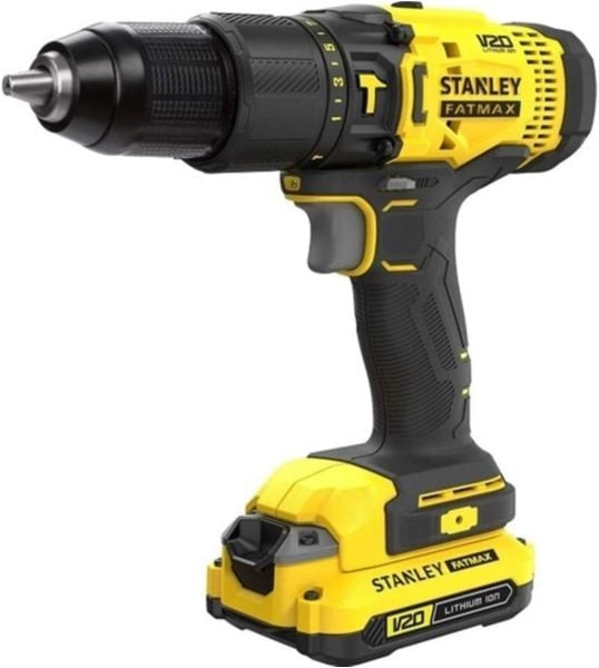 STANLEY SCD718D2K-TR, 18V 2.0AH V20 Li-Ion, Çift Akülü, Kömürlü, Darbeli Matkap