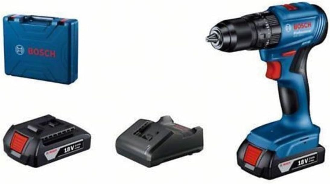 Bosch Professional GSB 185-LI Akülü Darbeli Delme Vidalama Makinesi  2 x 2,0 Ah Çift akülü                                                                                    Akü, Şarj Cihazı, Yumuşak/Sert Tork: 21/50 Nm; Plastik Çanta)