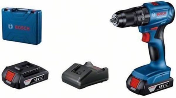 Bosch Professional GSB 185-LI Akülü Darbeli Delme Vidalama Makinesi  2 x 2,0 Ah Çift akülü                                                                                    Akü, Şarj Cihazı, Yumuşak/Sert Tork: 21/50 Nm; Plastik Çanta)