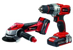 Einhell TE-TK 18 Li Kit CD+AG 1x1.5 Ah + 1x3.0 Ah Akülü Matkap + Taşlama - 4257211