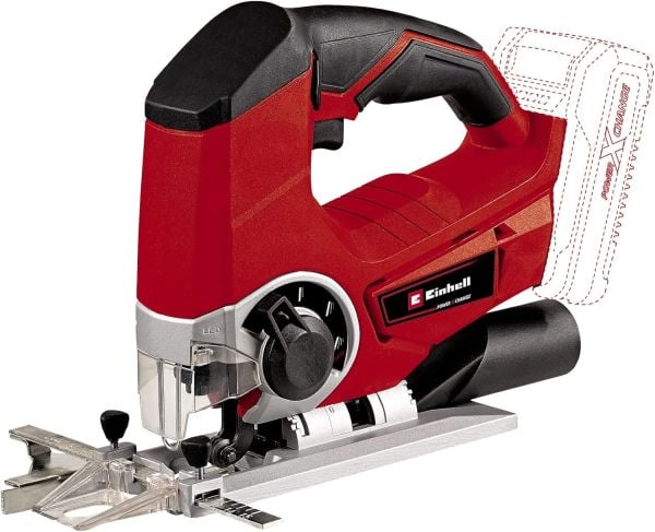 Einhell TE-JS 18/80 Li -Solo Akülü Dekupaj Testere Power X-Change (18 V, Maks. 80 mm Kesim Derinliği, 4 Kademeli Sarkaç Koruması, Toz emiş Adaptörü, Paralellik Mesnedi, LED Işık) - 4321200