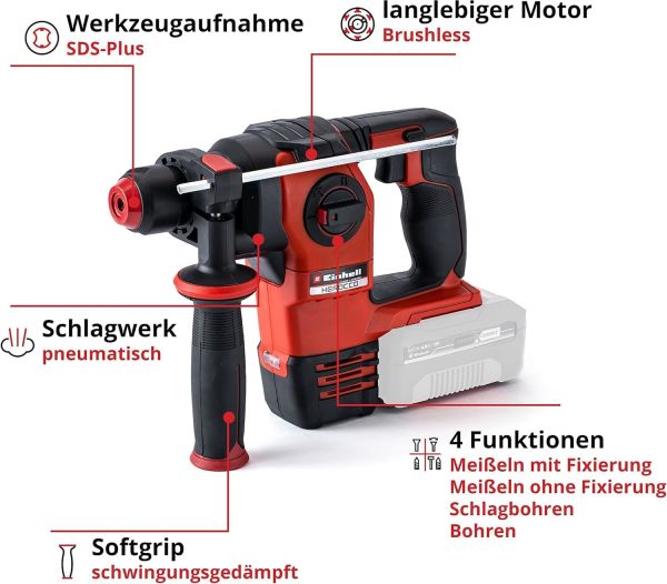 Einhell HEROCCO 18/20 - Solo Kömürsüz Akülü Kırıcı Delici