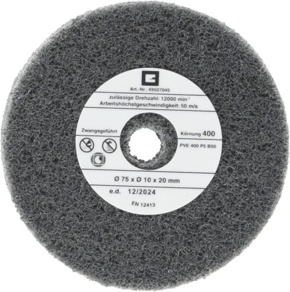 Einhell Orijinal parlatma diski Ø 75 mm (çift zımpara aksesuarı, çift zımpara makinesi TC-XG 75 Kit ve TH-XG 75 Kit için uygun, ince tanecikli K400, 10 mm yuva)