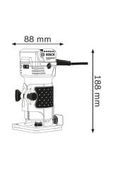 Bosch Professional Gkf 550 Çok Amaçlı Freze-550 watt.
