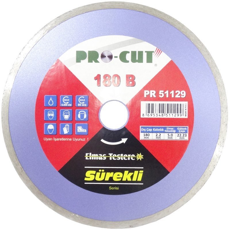 Pro-Cut PR51129 180B Daire Testere 180mm - Seramik, Porselen, Cam