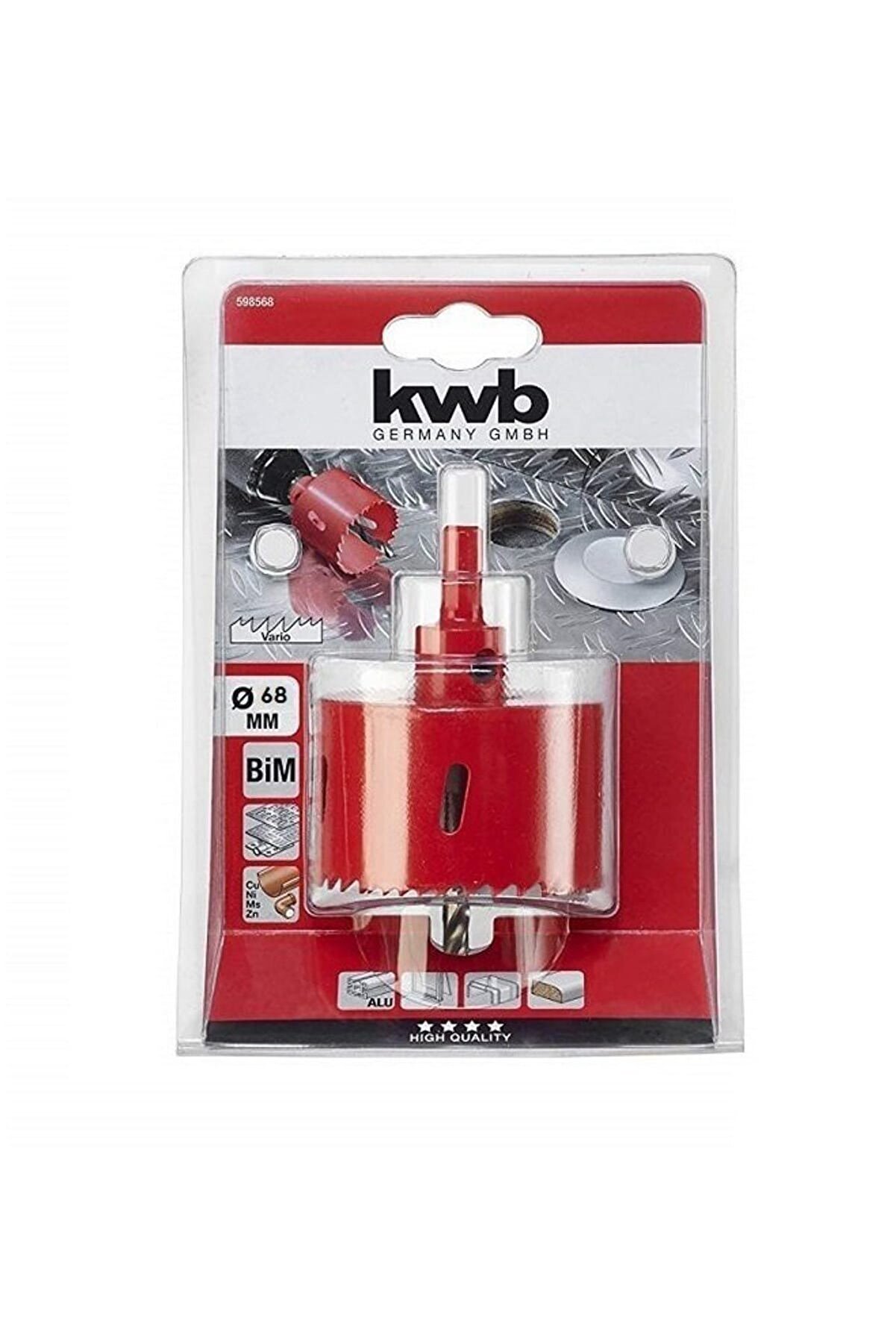 Kwb 598568 Bi Metal Panç 68 mm  Adaptörlü