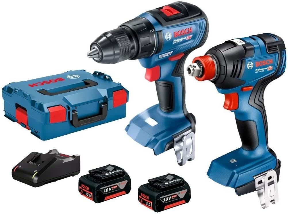 Bosch Gdx 18v-200 + Gsr 18v-50+ 2 X Gba 18v 4.0ah + Gal 18v-40 L-boxx